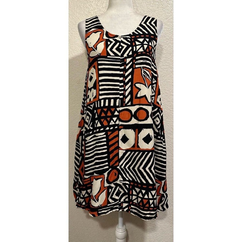 Mango Mood Vintage 90s Geometrical Art Tank Dress